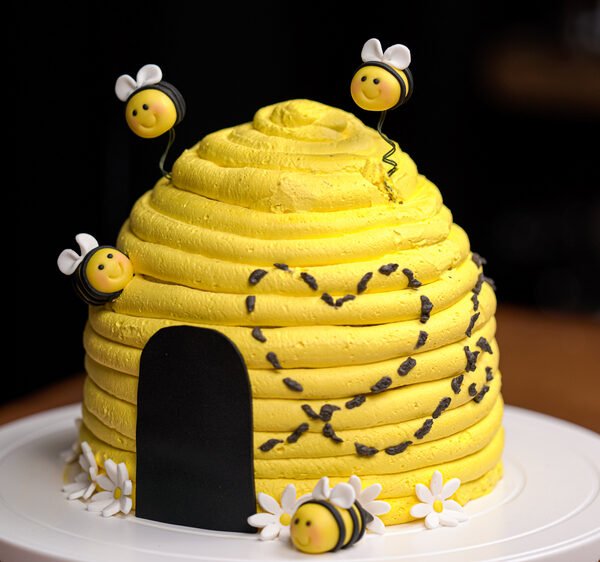 best cake shop in Delhi same day delivery baby shower cake designs order online honey bee theme cake