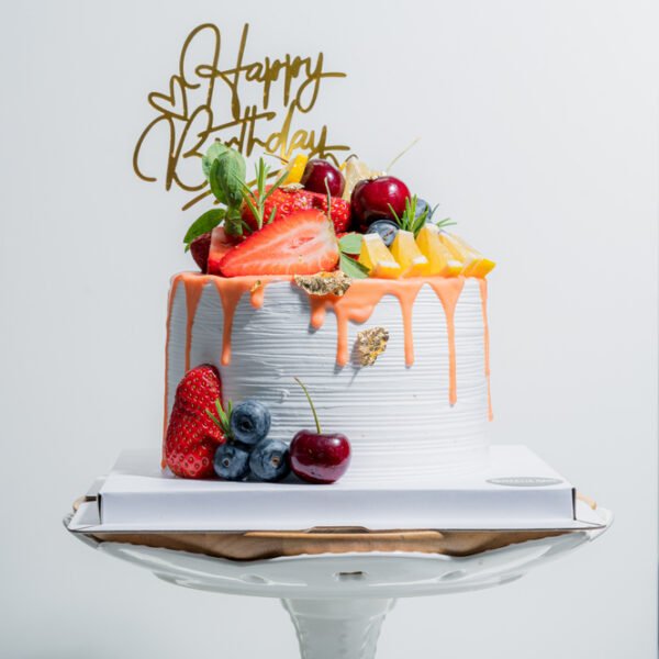 Fresh Fruit Overload Cake with seasonal fruits for online delivery Delhi NCR