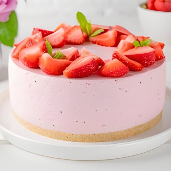 Customize Cake, Custom cake designs, Custom cake delivery, Strawberry Cheesecake, Freshly harvested berries