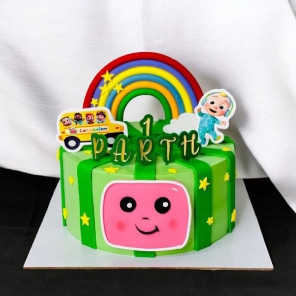 cocomelon theme 1st Birthday Cake