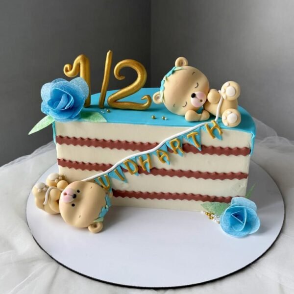 half birthday Baby boy Cake