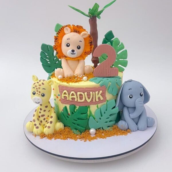 Black Forest jungle Theme Cake