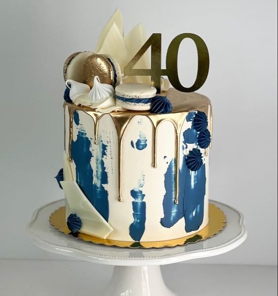40th birthday cake, best cake in Delhi NCR, custom luxury cake, same-day cake delivery, cake shop in Delhi