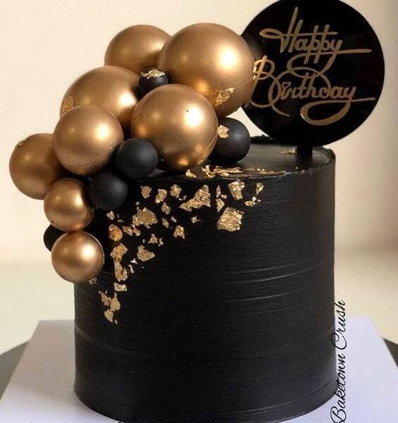 Black Forest 50th Birthday Cake, milestone birthday cake, chocolate sponge cake, rum syrup, whipped cream, dark cherries