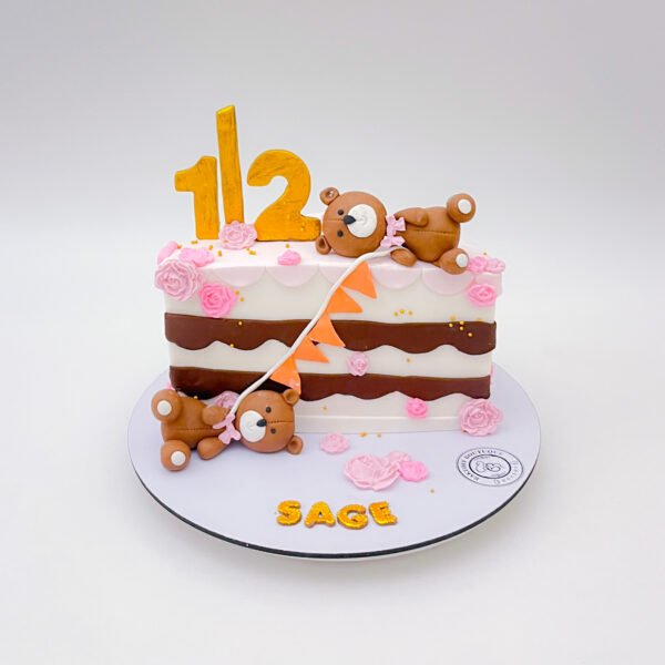 half birthday Cream cake