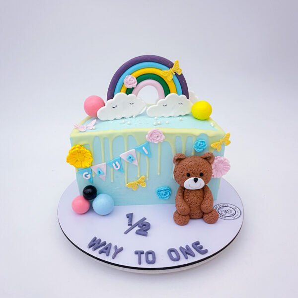 Butter Cream half Birthday Cake