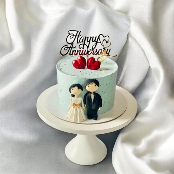 Chocolate Vanilla 25th Anniversary Cake