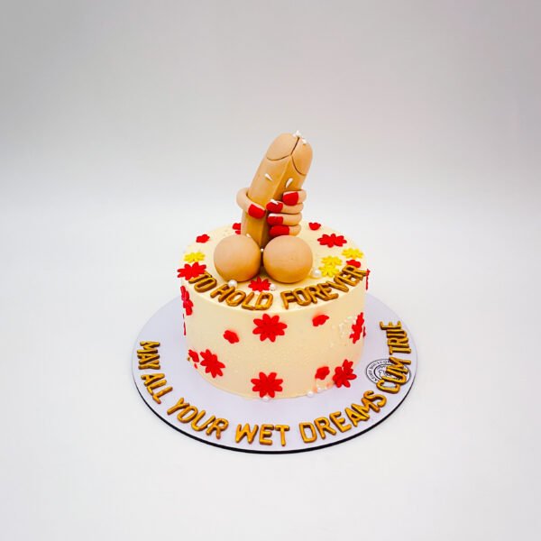 Elegant Golden Moments Bridal Cake with Floral and Lace Designs