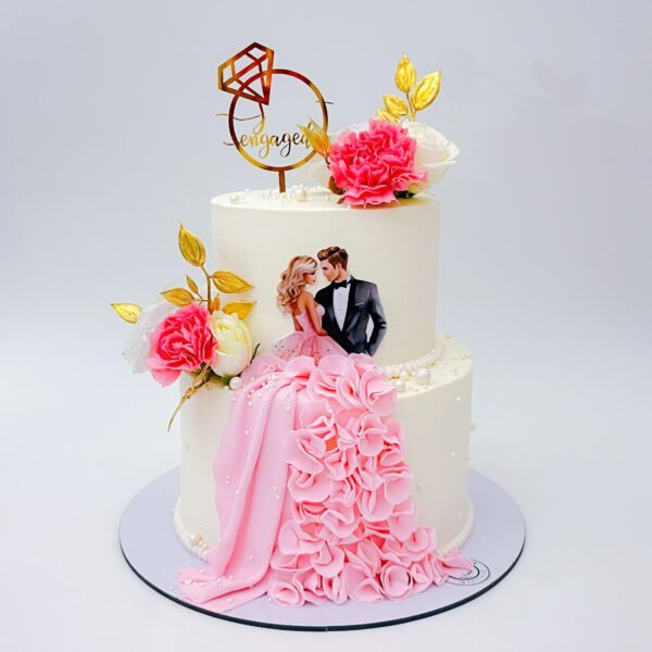 Chocolate Mocha Engagement Cake with rich chocolate sponge and mocha cream, perfect for engagement celebrations in Delhi NCR