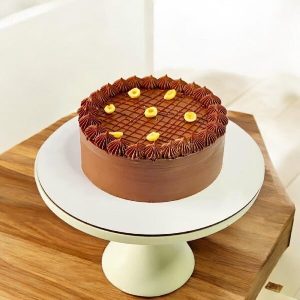 Belgium Chocolate Hazelnut Cake with Hazelnut Cream Layers