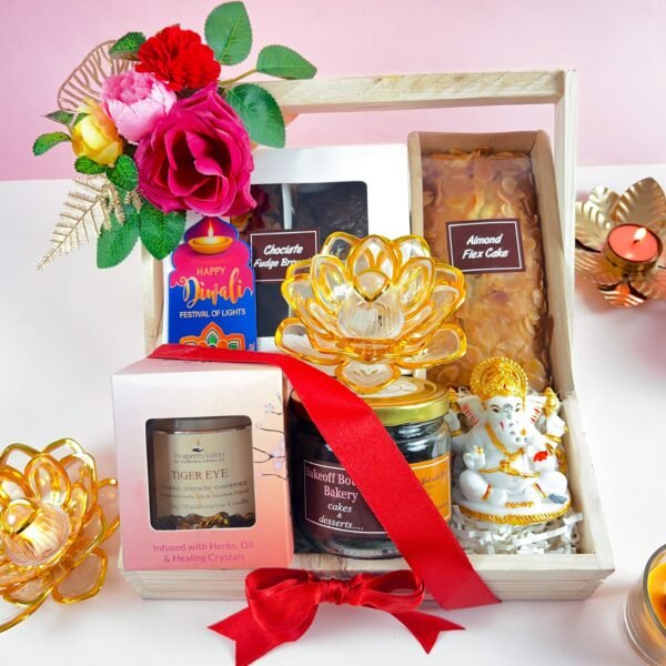 Custom Diwali Gift Hamper with Luxury Sweets and Treats