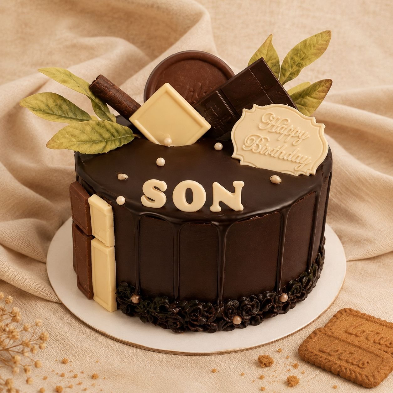 Moist Triple Chocolate Cake with rich chocolate frosting and ganache